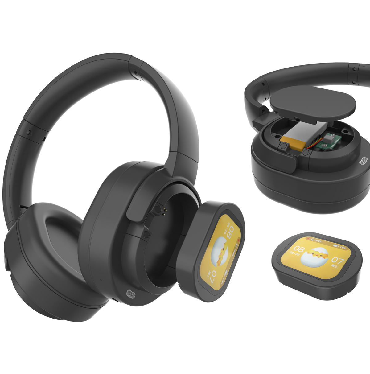 Hybrid ANC Wireless Bluetooth Headphones – Smart Touch Over-Ear Headset