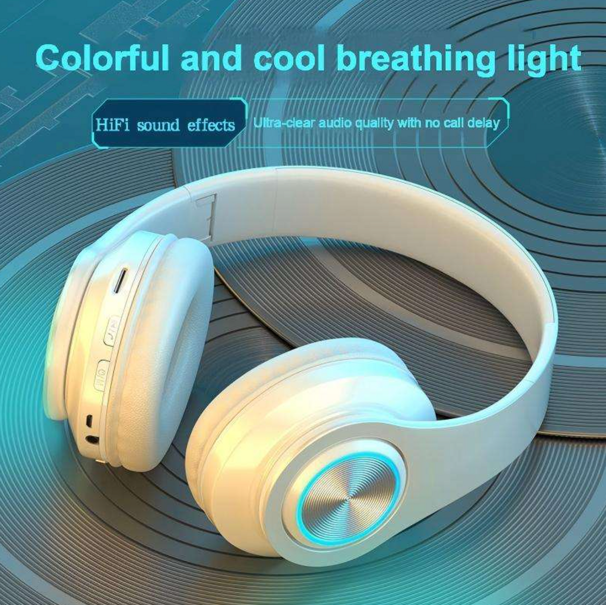B39 Wireless Gaming Headset – Bluetooth Over-Ear Headphones with Mic & Immersive Sound