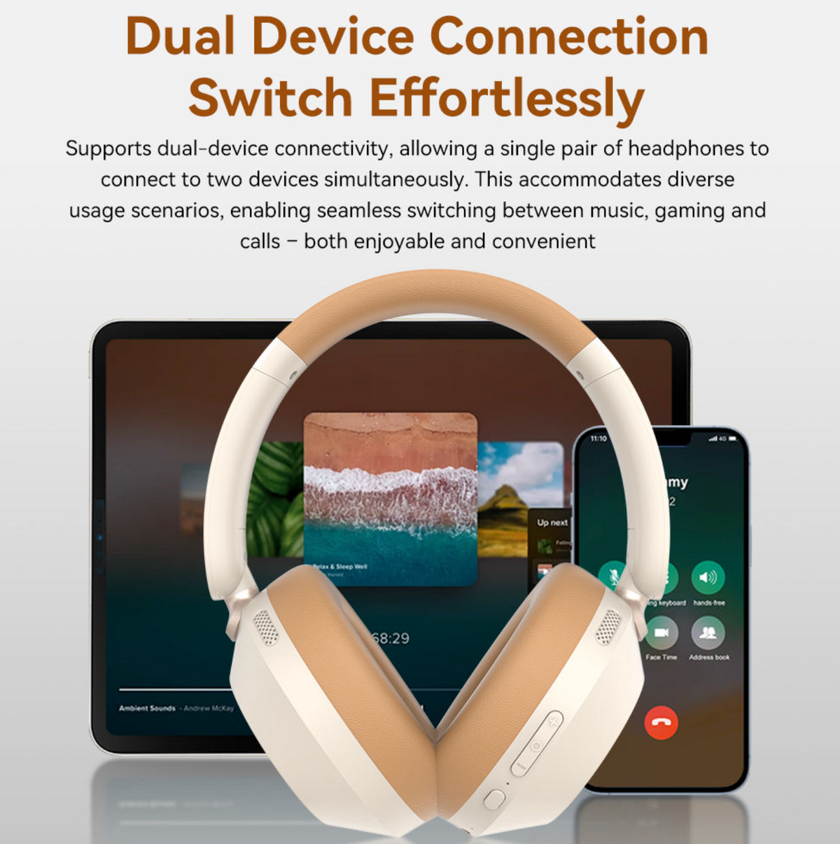 C808 Wireless Bluetooth Headphones – Hi-Fi Surround Sound Over-Ear Headset