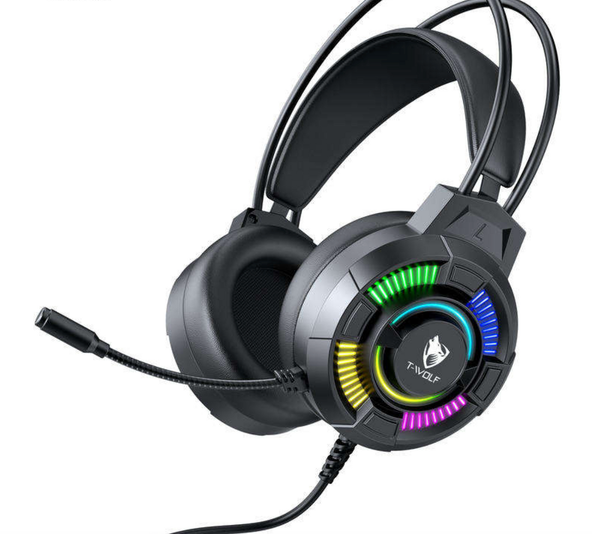 T-WOLF H140 ANC Wireless Gaming Headset – Bluetooth Over-Ear Headphones with Mic