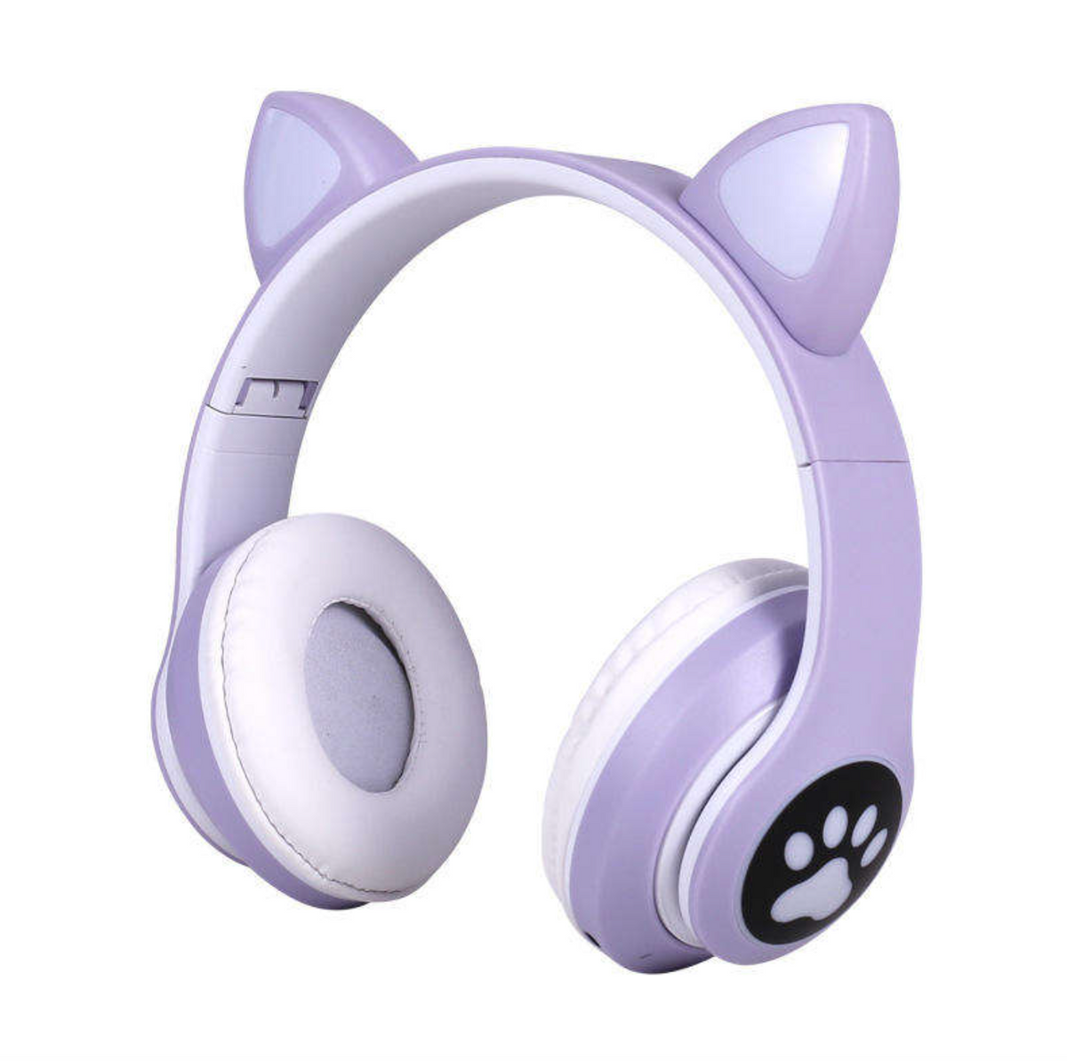 STN28 Cat Ear Wireless Bluetooth Headphones – Cute LED Over-Ear Headset with Mic