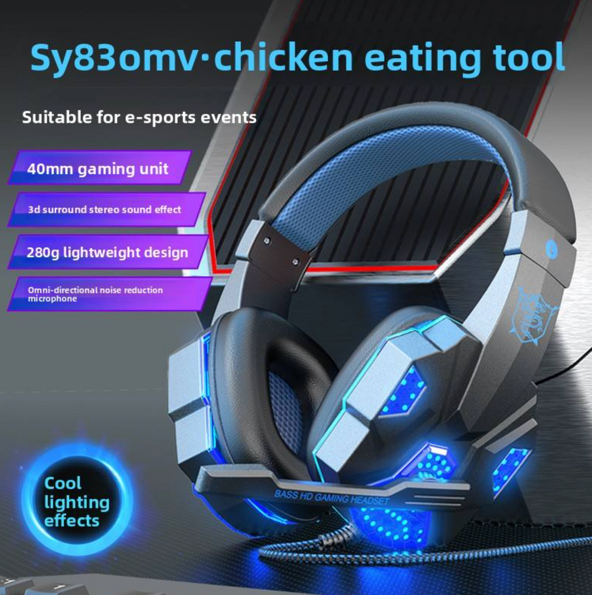 Wired Over-Ear Headphones – Comfortable Stereo Headset for Music, Gaming & Everyday Use